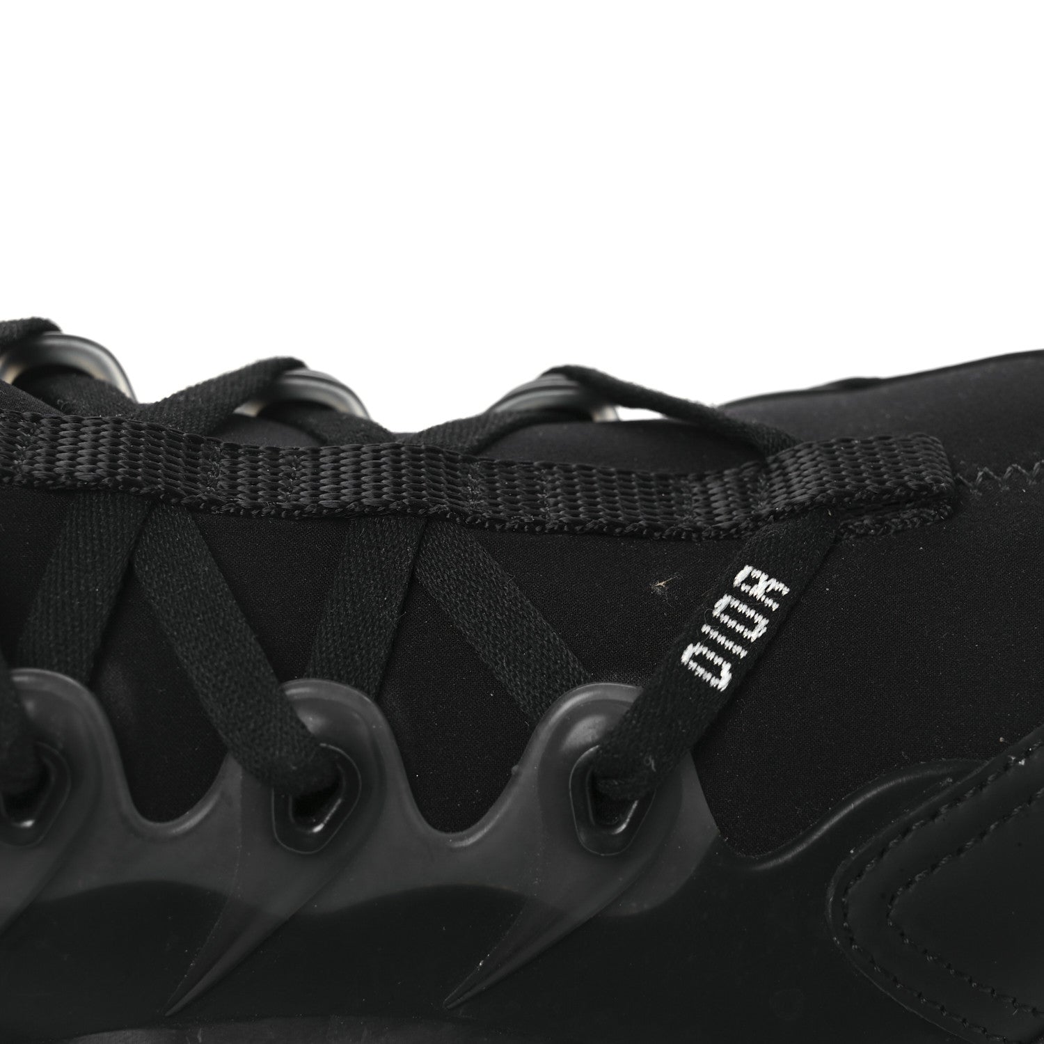 Christian Dior Neoprene Rubber Womens D-Connect Sneakers 37.5 Black 11 of 15