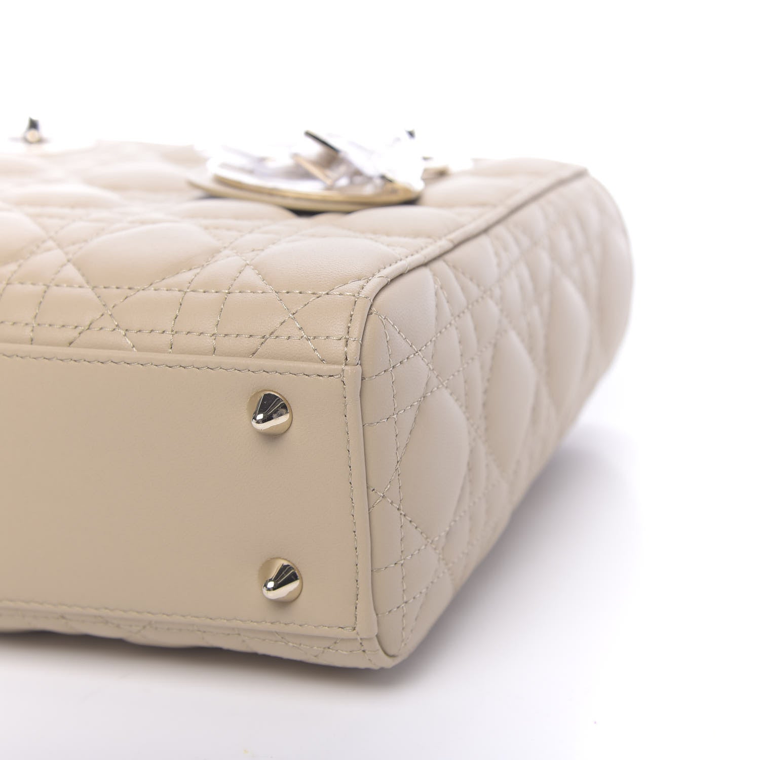 Christian Dior Lambskin Cannage Small My ABCDior Lady Dior Beige 8 of 11