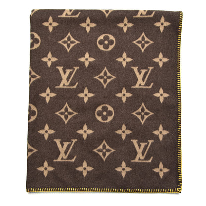 Louis Vuitton Wool Cashmere Monogram Blanket Marron 1 of 4
