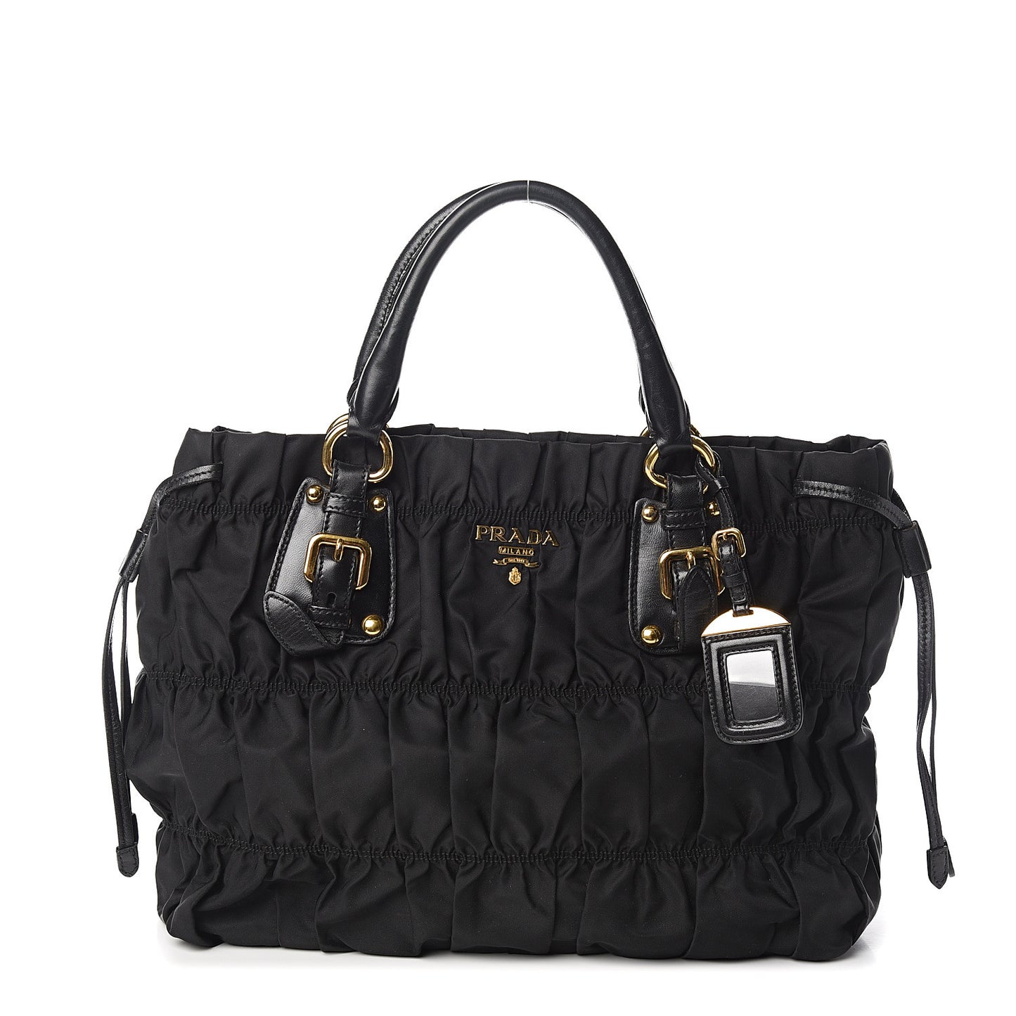 Tessuto Nylon Gaufre Tote Black