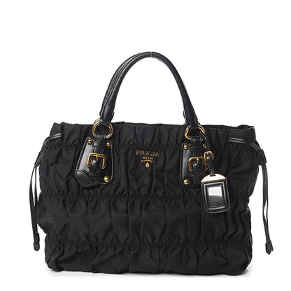 Prada Tessuto Nylon Gaufre Tote Black 1 of 12