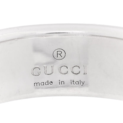 Gucci Sterling Silver Interlocking G Ring 54 6.75 4 of 5