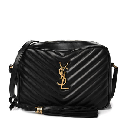 Saint Laurent Calfskin Matelasse Monogram Lou Camera Bag Black 1 of 7