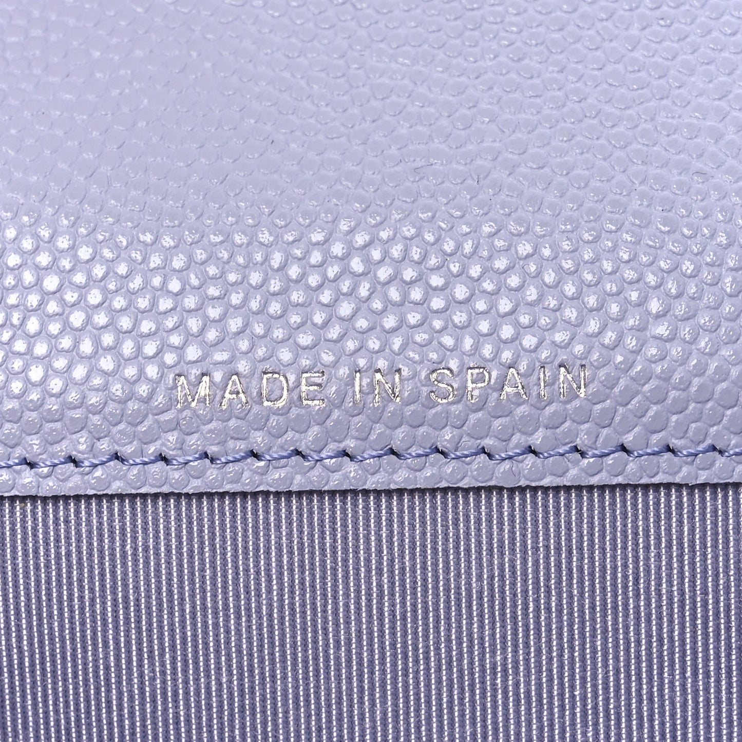 Caviar Quilted Flap Card Holder Wallet Light Purple