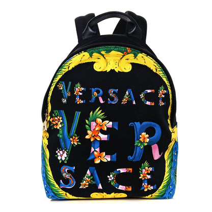 Versace Nylon Print Backpack Black Multicolor 2 of 12