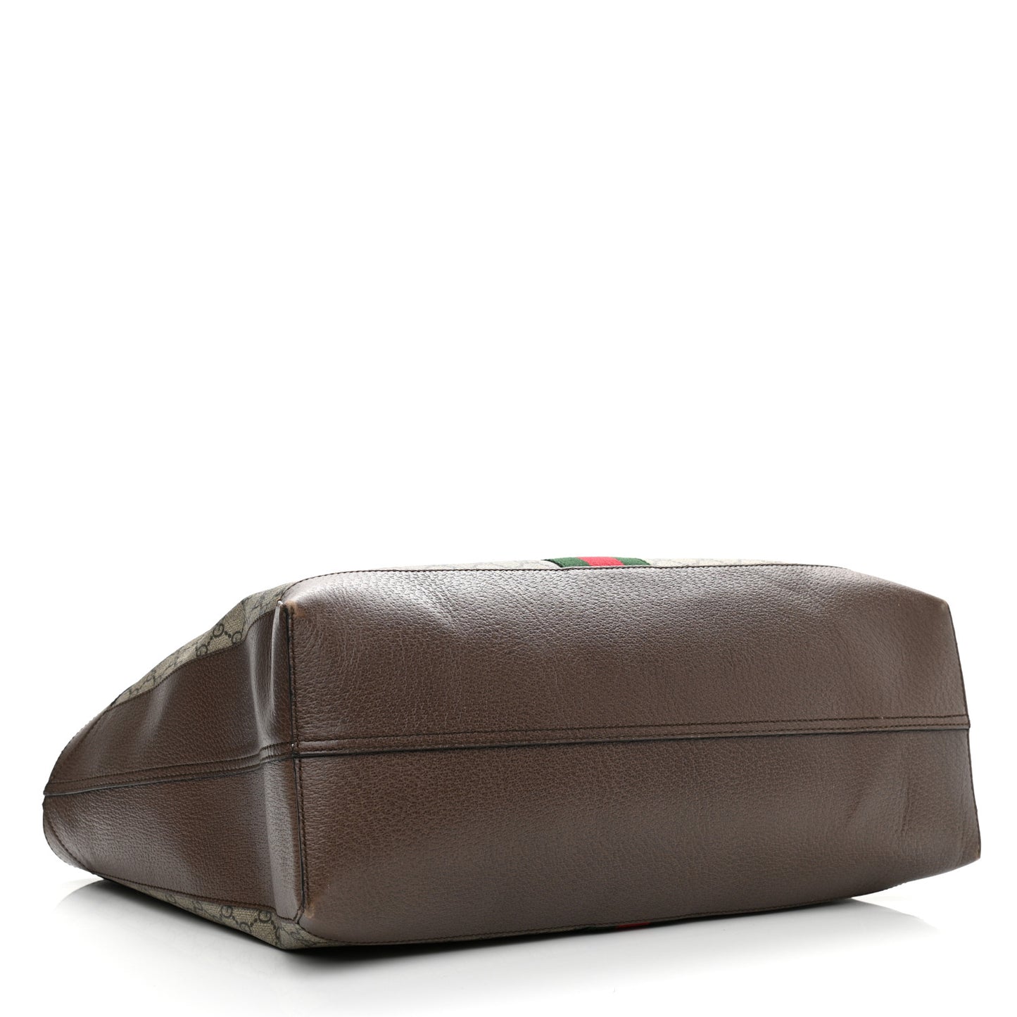 GG Supreme Monogram Web Ophidia Tote Brown