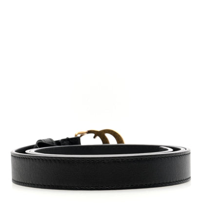Gucci Calfskin Double G 20mm Belt 80 32 Black 2 of 4