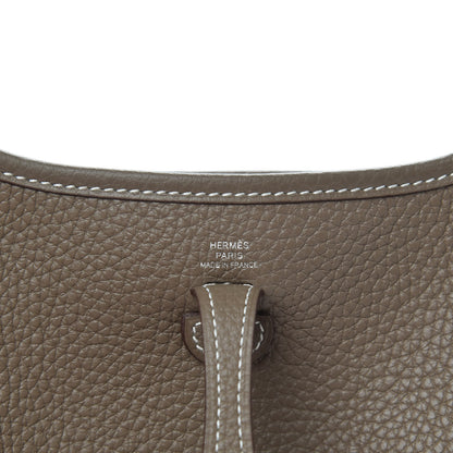 Hermes Taurillon Clemence Amazone Evelyne TPM Etoupe Bleu Indigo 6 of 10