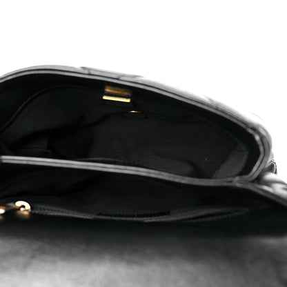Chanel Lambskin Quilted Small Chain Top Handle Flap Black 5 of 11