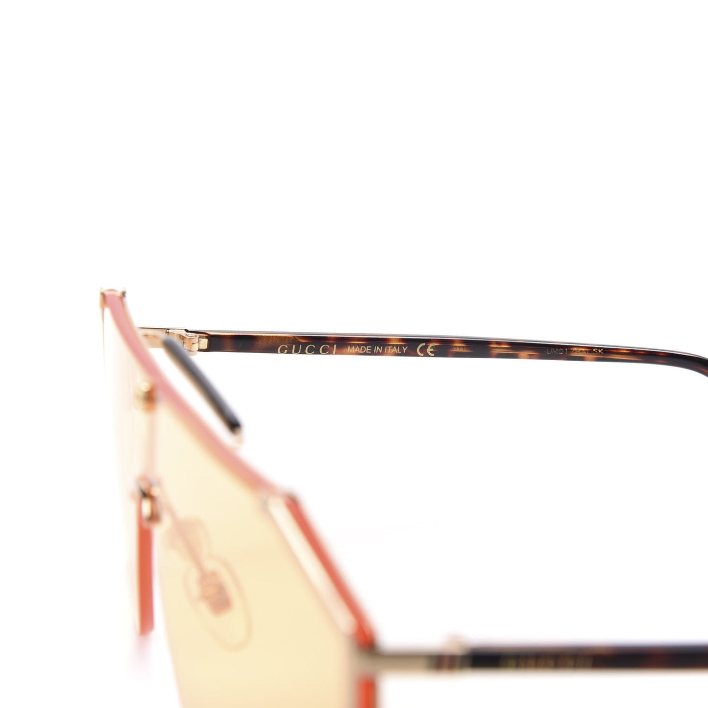 Metal Rimless Square Sunglasses GG0291S Ambar Gold