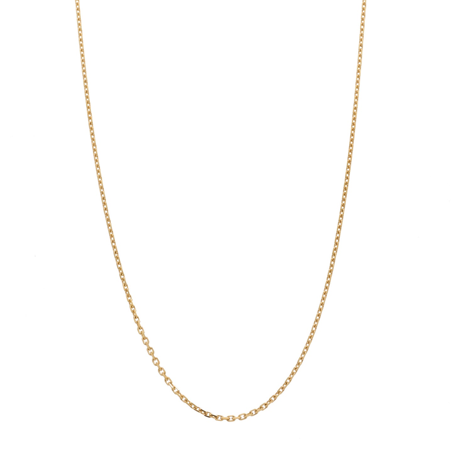 18K Yellow Gold Trace Chain Necklace
