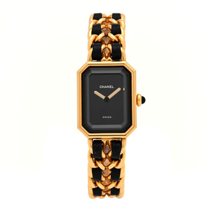 Chanel Stainless Steel Lambskin 20mm Chain Premiere Quartz Watch Gold L 1 of 4