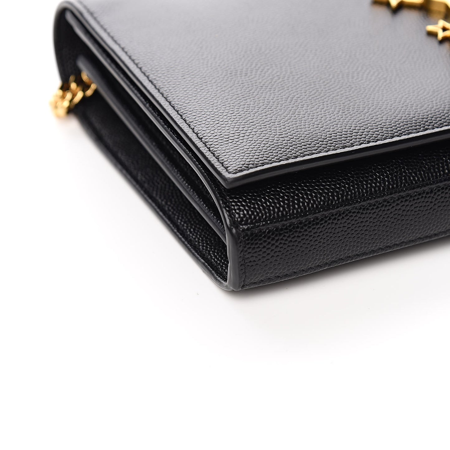 Grain De Poudre Star Studded Monogram Wallet on Chain Black