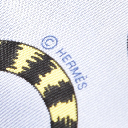 Hermes Silk Les Leopards Twilly Ciel Jaune Lavande 4 of 4