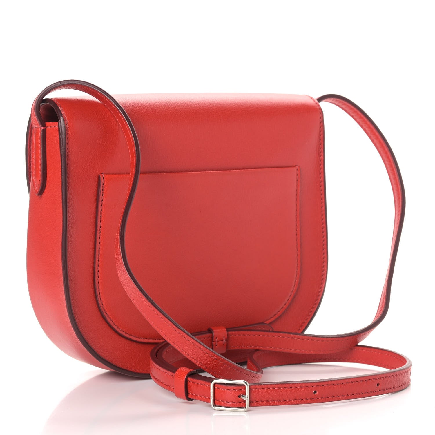 Celine Smooth Calfskin Small Trotteur Bright Red 3 of 9