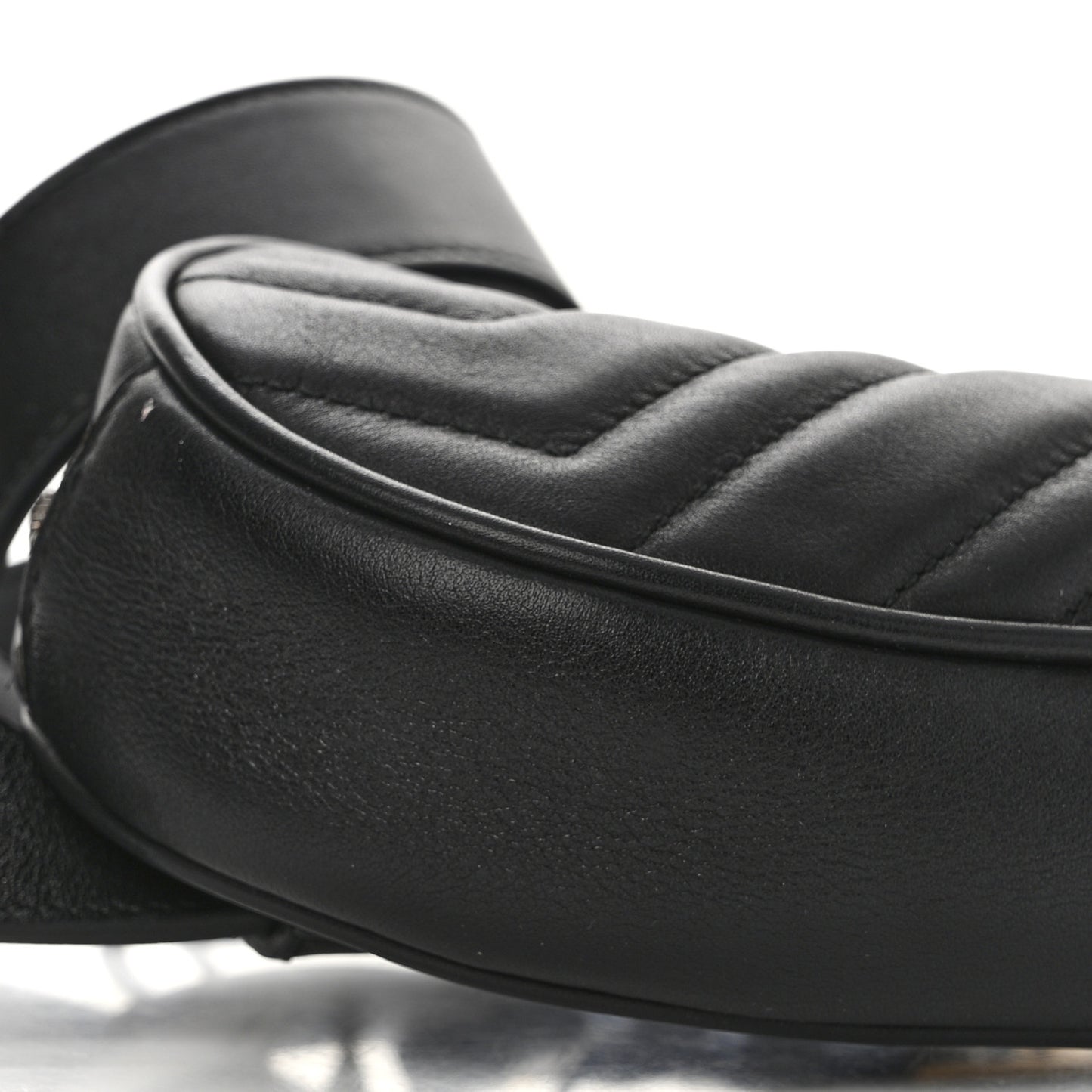 Calfskin Matelasse GG Marmont Belt Bag 75 30 Black