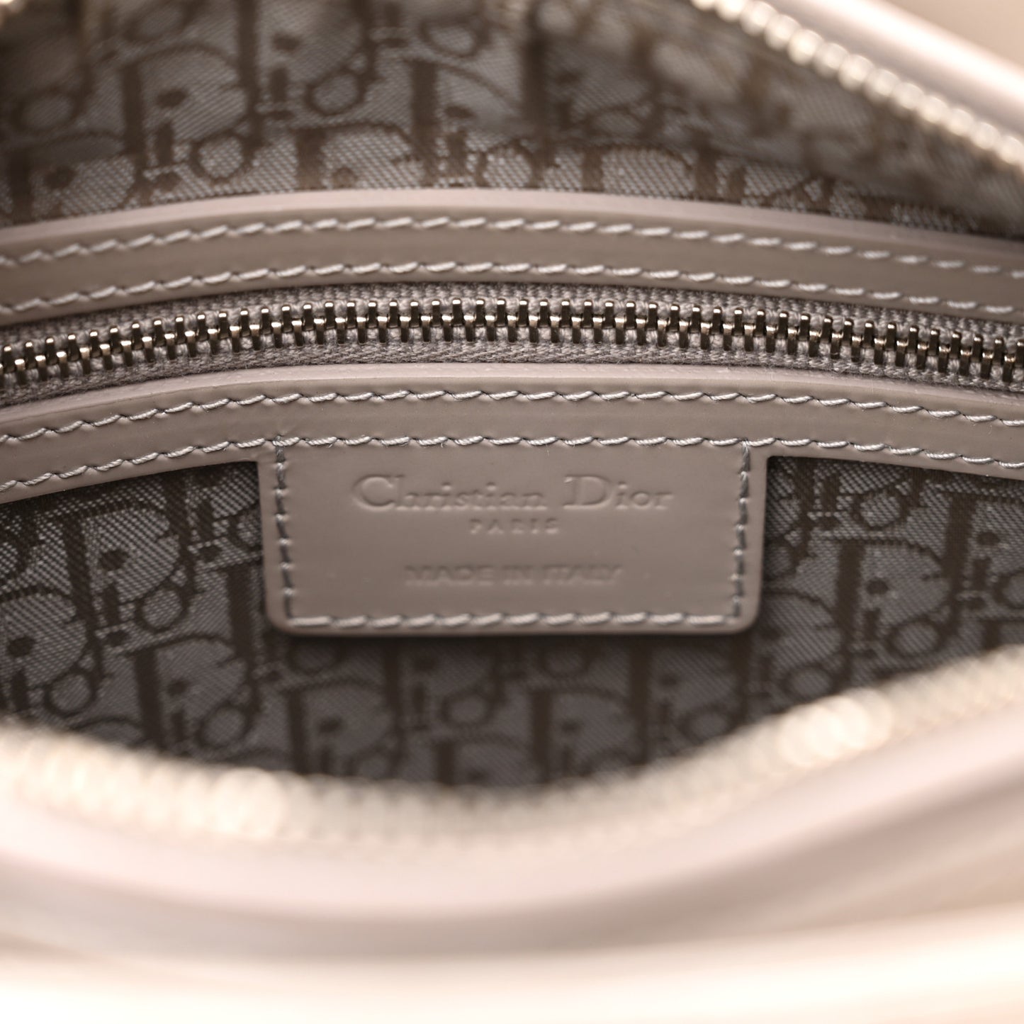 Patent Cannage Medium Lady Dior Grey