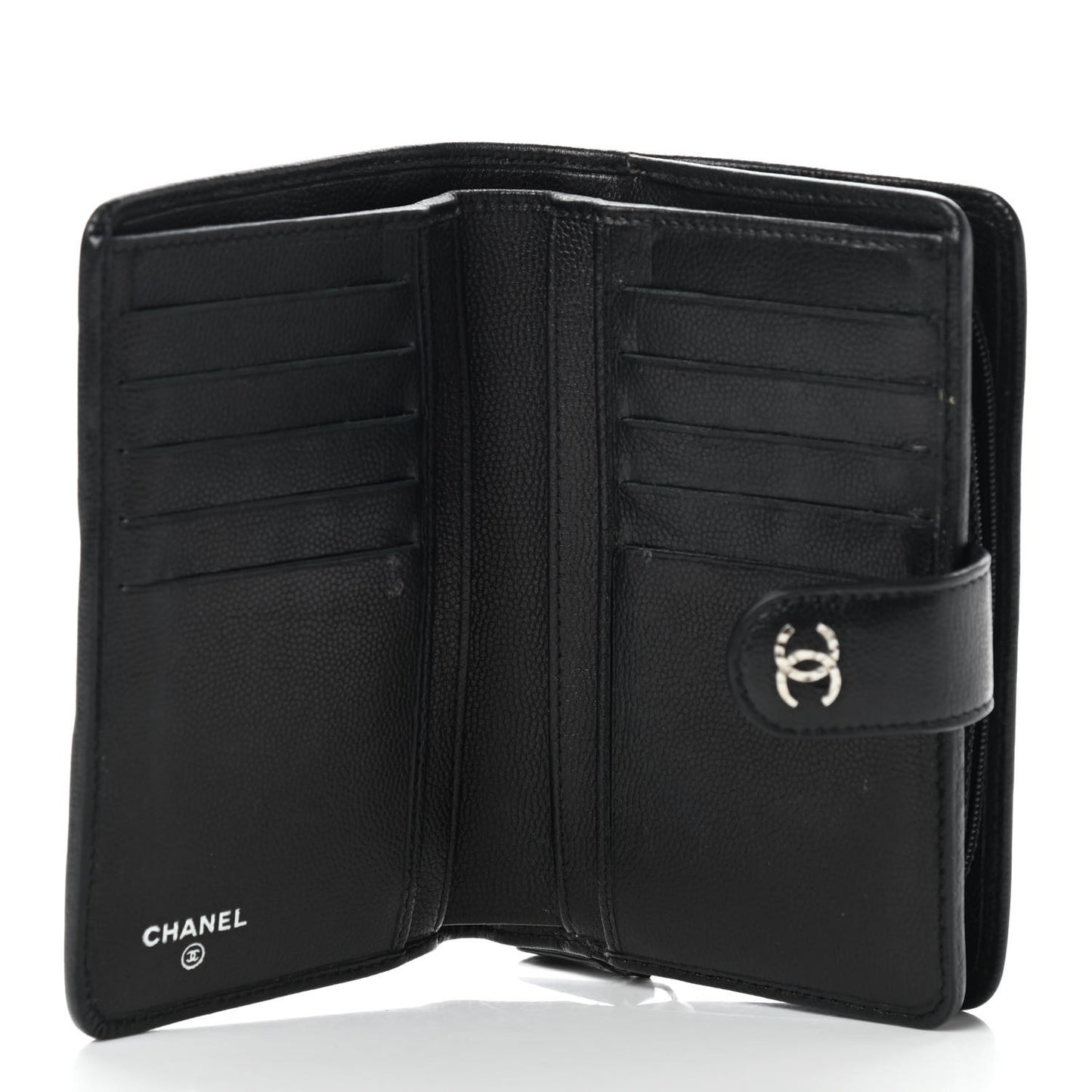 Caviar CC Zipped Pocket Wallet Black