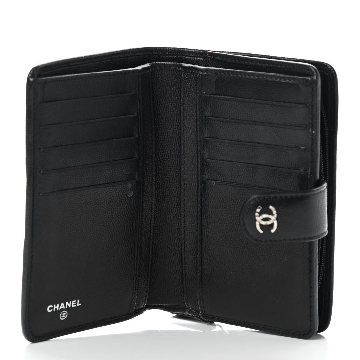 Chanel Caviar CC Zipped Pocket Wallet Black 5 of 10