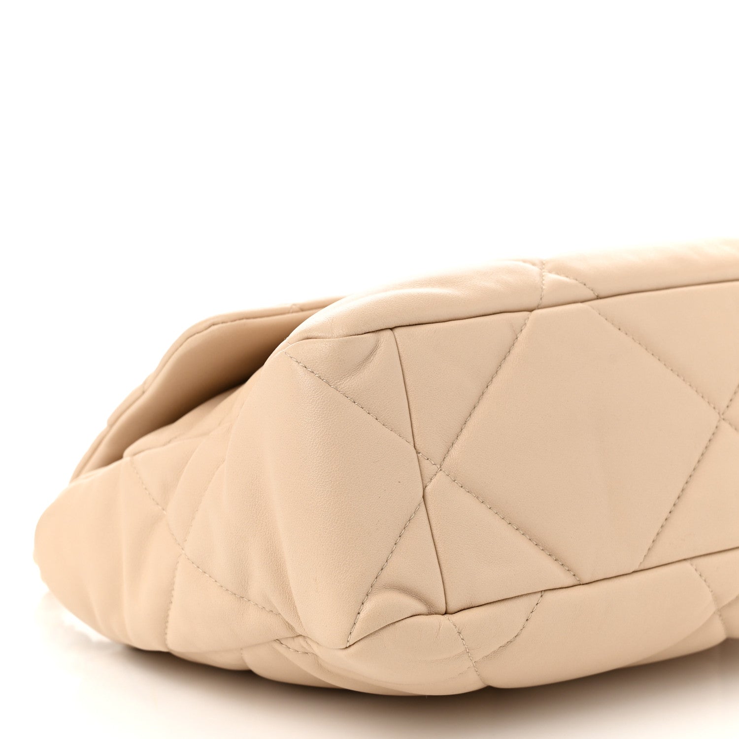 Chanel Lambskin Quilted Large Chanel 19 Flap Beige 9 of 10
