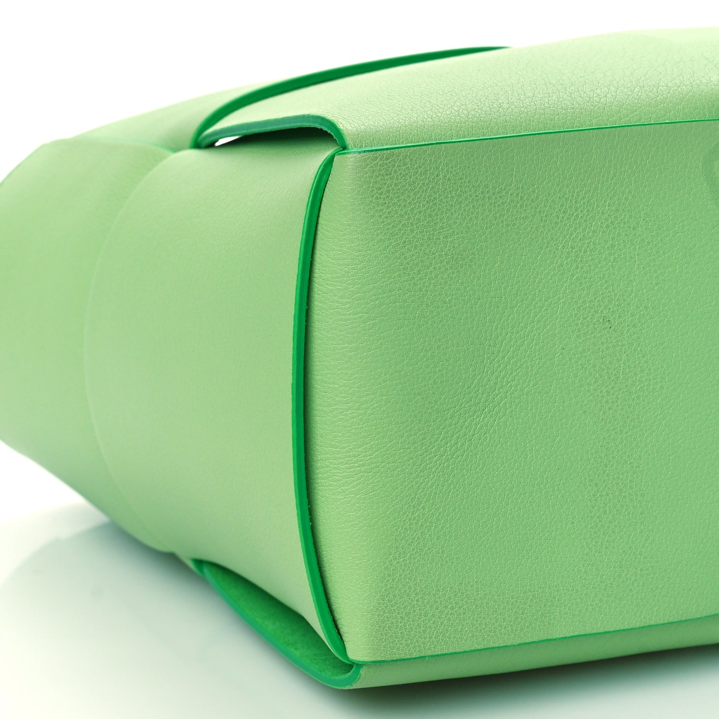 Grained Calfskin Intrecciato Small Arco Tote Pistachio Parakeet