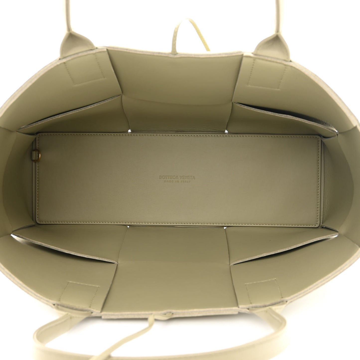 Nappa Maxi Intrecciato Medium Arco Tote Travertine