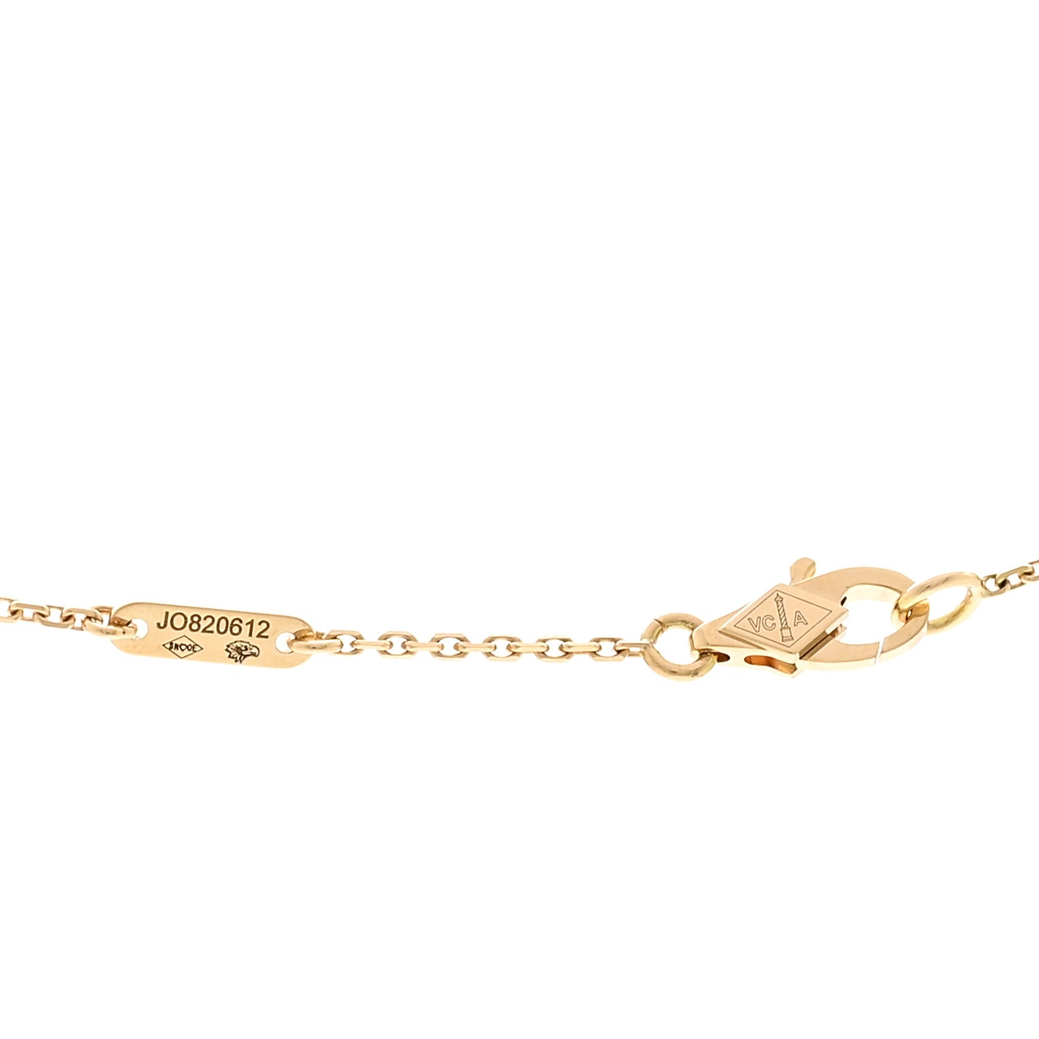 Van Cleef & Arpels 18K Yellow Gold Mother of Pearl Sweet Alhambra Pendant Necklace 4 of 6