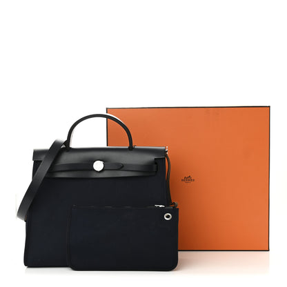 Hermes Military Toile Vache Hunter Herbag Zip PM 31 Bleu Marine Bleu Indigo 13 of 13