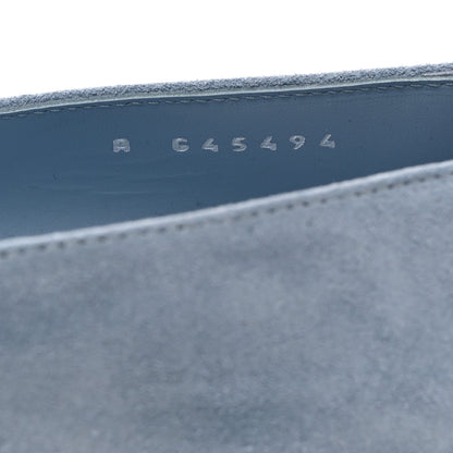 Chanel Suede Cap Toe Camellia Ballerina Flats 41 Light Blue 7 of 8