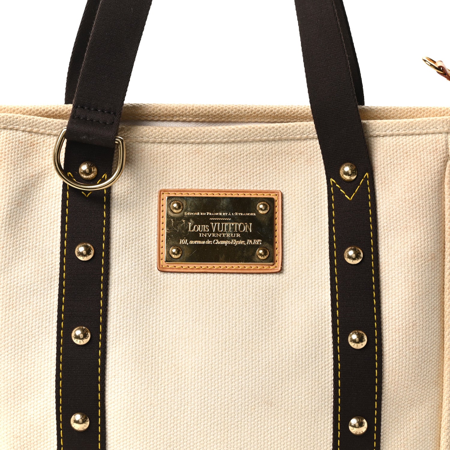 Louis Vuitton Toile Antigua Cabas MM Tote White 13 of 17