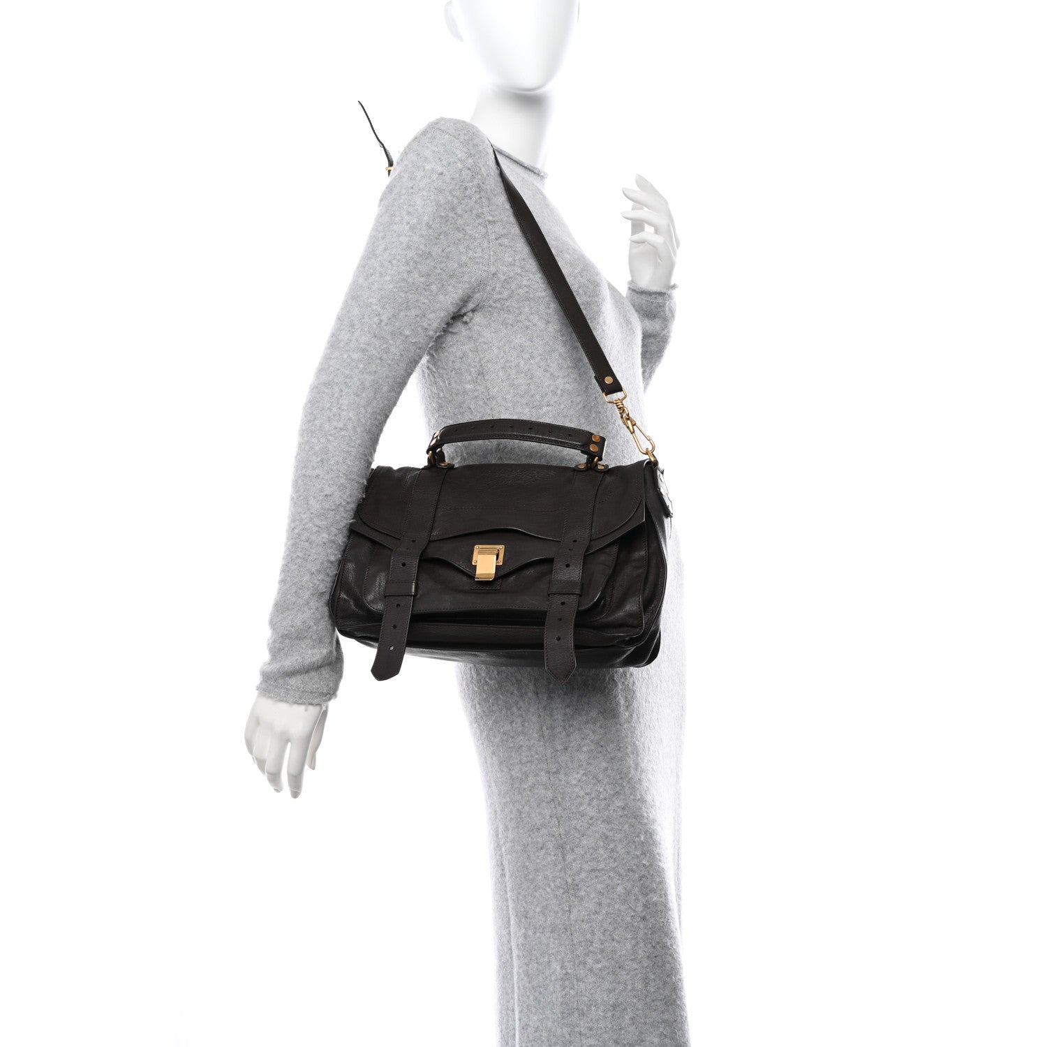 Proenza Schouler Lambskin Medium PS1 Satchel Dark Chocolate 2 of 10
