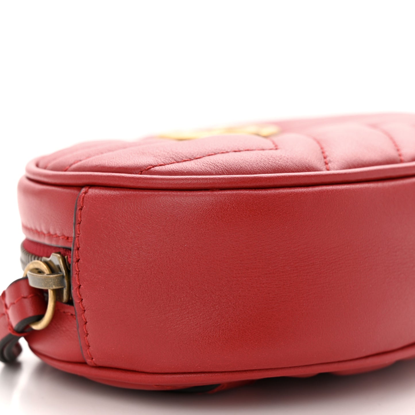 Calfskin Matelasse GG Marmont Belt Bag 95 38 Hibiscus Red
