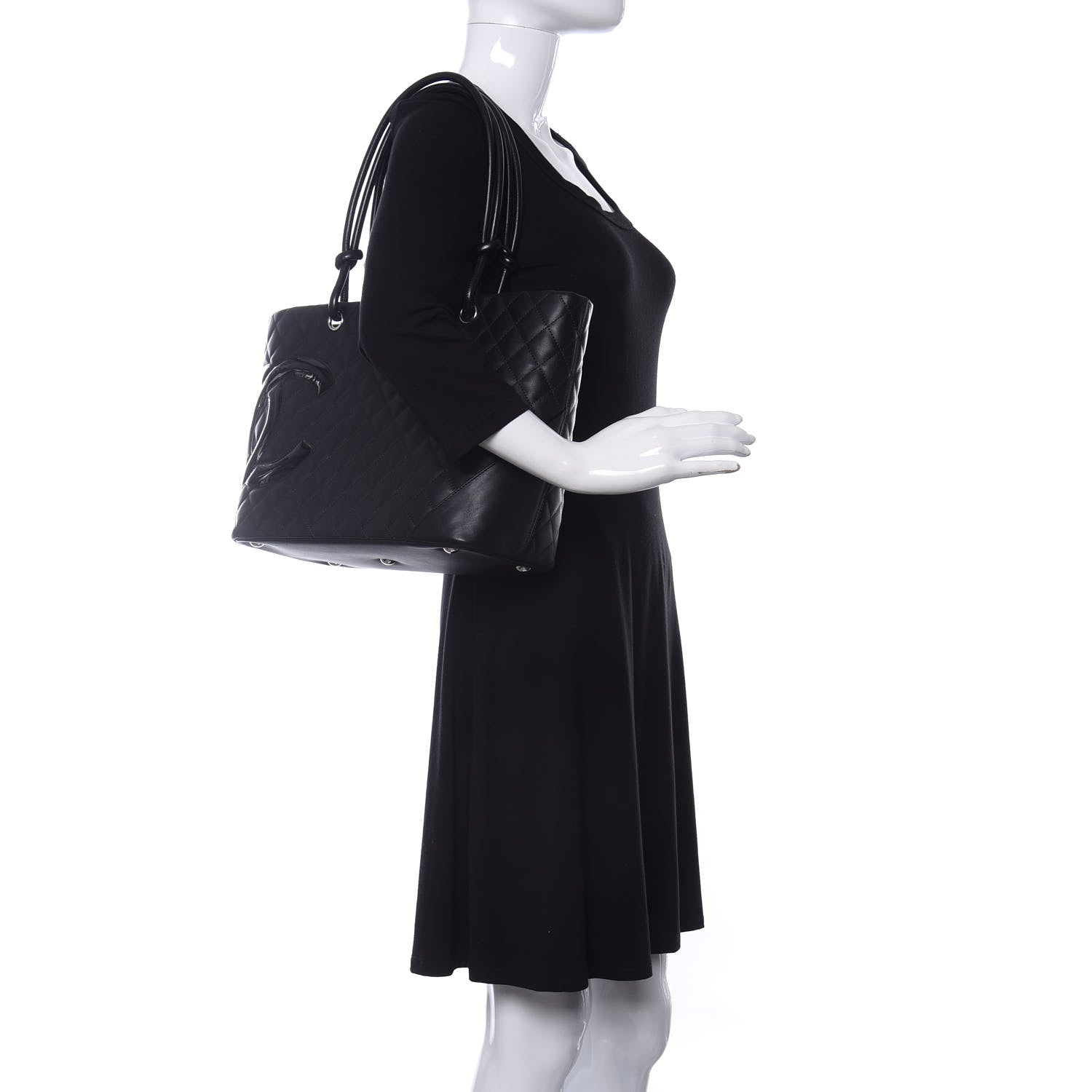Chanel Calfskin Quilted Large Cambon Tote Black 2 of 10