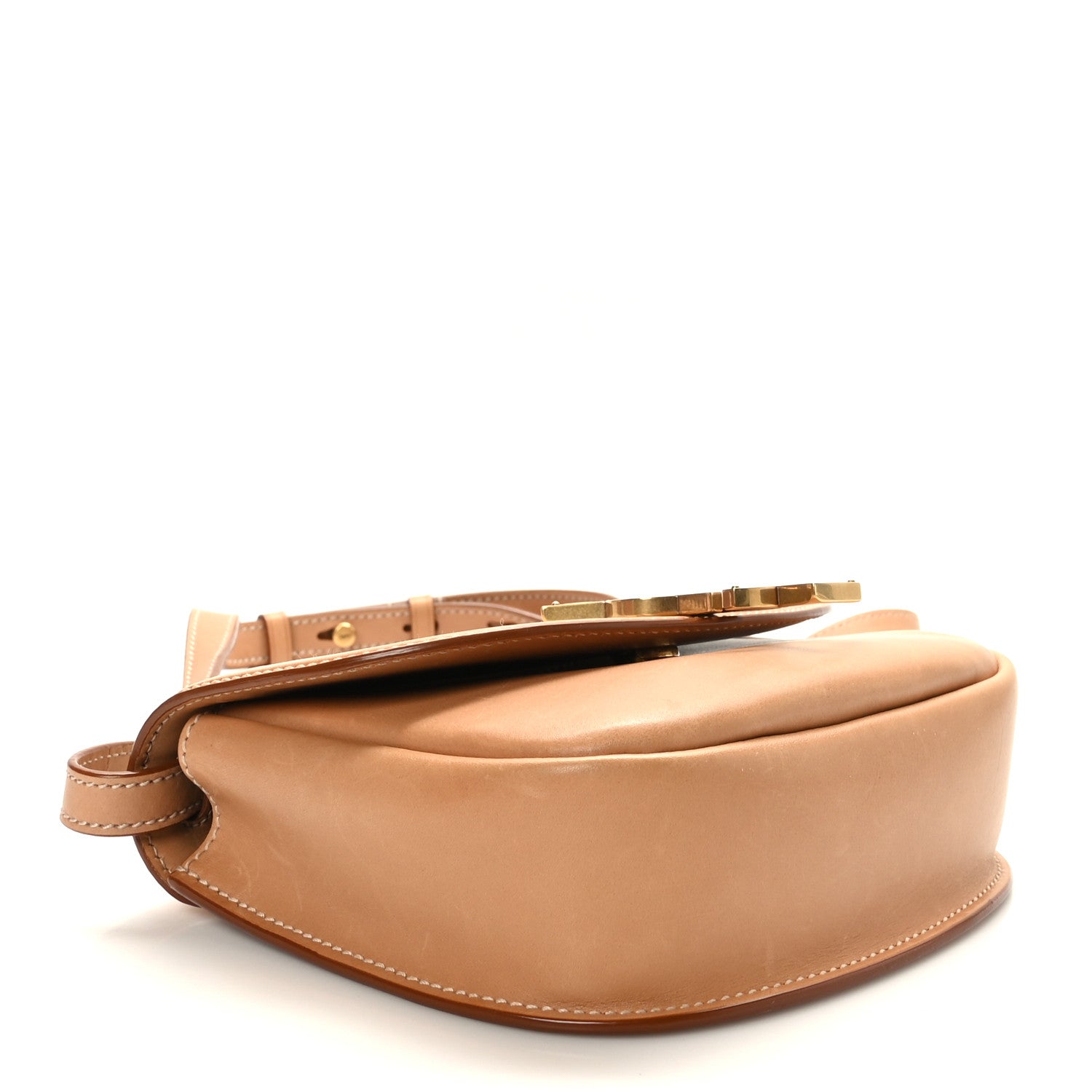 Saint Laurent Smooth Calfskin Cotton Canvas Small Kaia Satchel Natural Beige 4 of 9