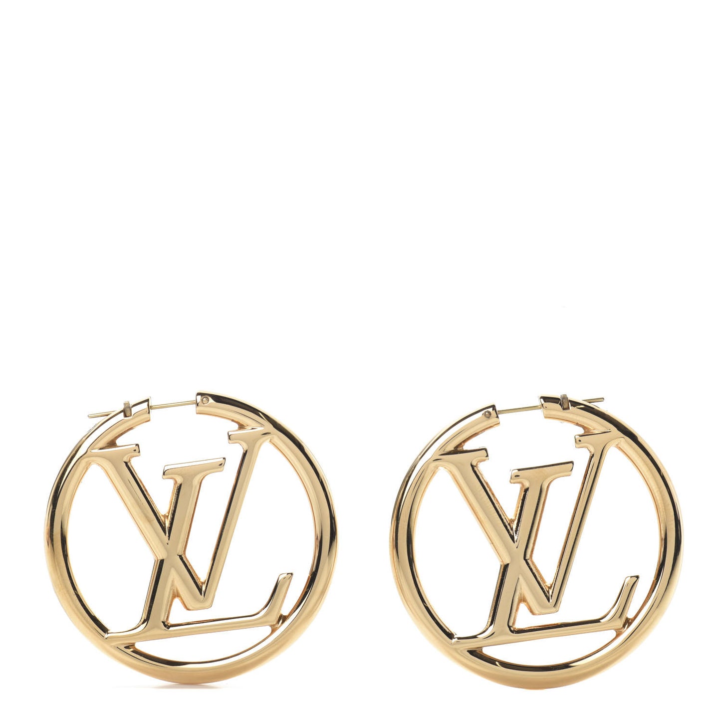 Metal Louise Hoop Earrings Gold