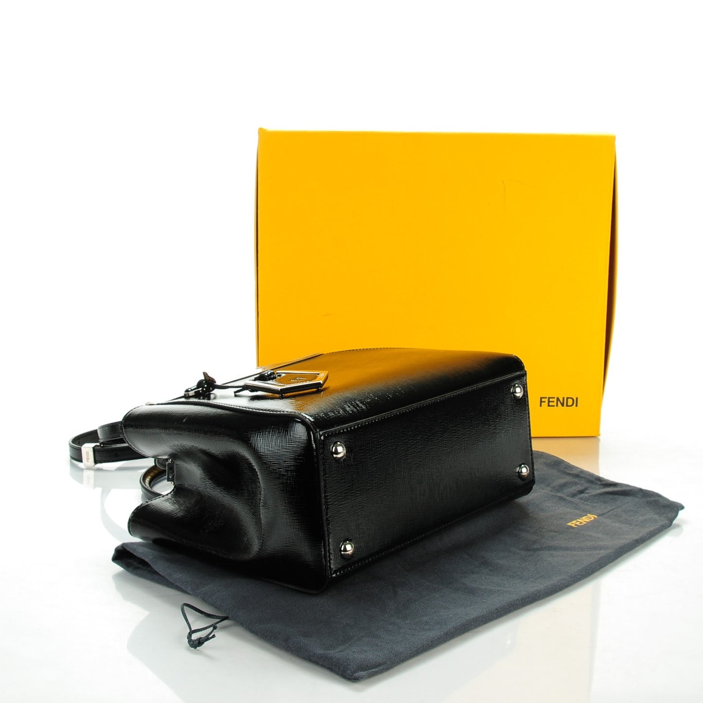 Patent Vitello Elite Petite 2Jours Tote Black