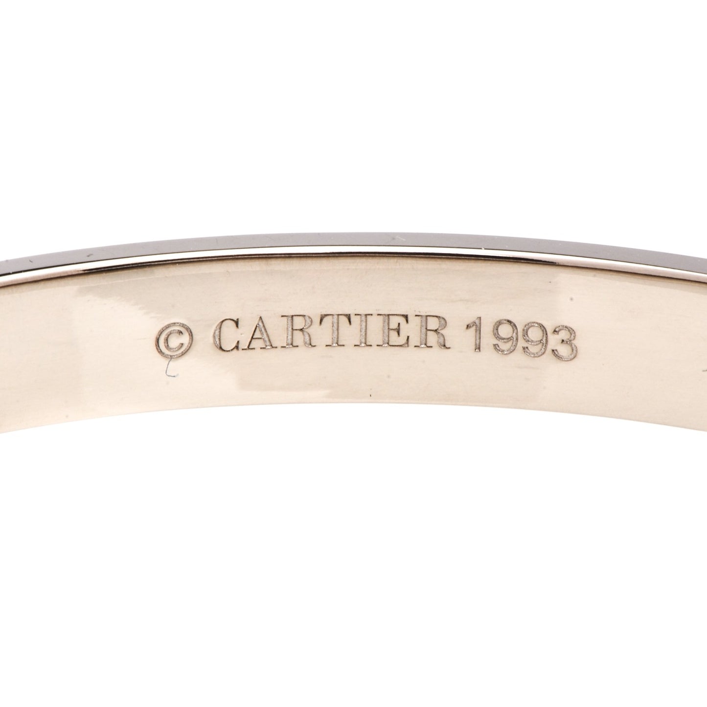 18K White Gold LOVE Bracelet 16