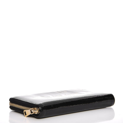 Saint Laurent Patent Y-Mail Zip Around Wallet Black 4 of 10