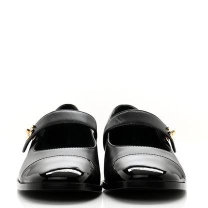 Chanel Calfskin Patent Mary Janes Flats 40 Black 2 of 9