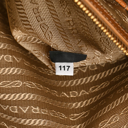 Prada Saffiano Lux Extra Large Galleria Double Zip Tote Caramel 10 of 19