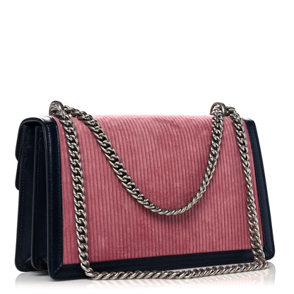 Gucci Lanzo Stretch Cord Azalea Calfskin Small Dionysus Shoulder Bag Pink Blue 3 of 14