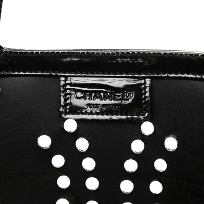 Chanel Patent Perforated CC Handle Bag Black 6 of 18