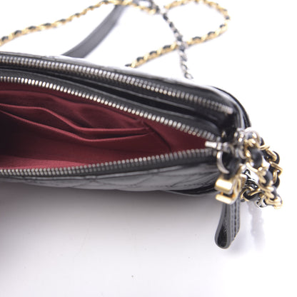Chanel Aged Calfskin Quilted Small Gabrielle Clutch With Chain Black 7 of 14