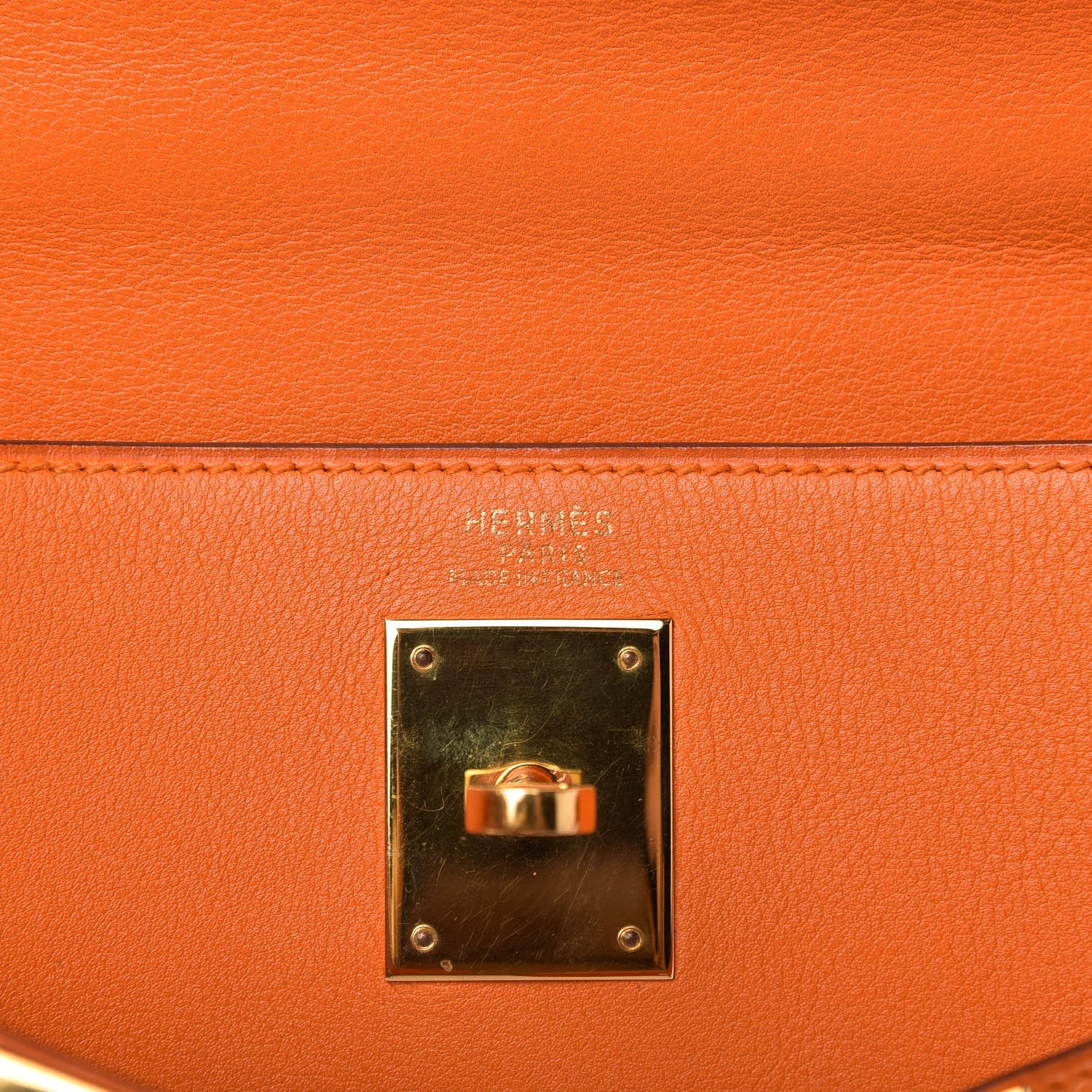 Hermes Veau Gulliver Kelly Retourne 32 Orange 8 of 10