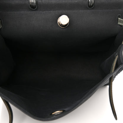 Hermes Toile Vache Calfskin Herbag 39 MM Black 5 of 10