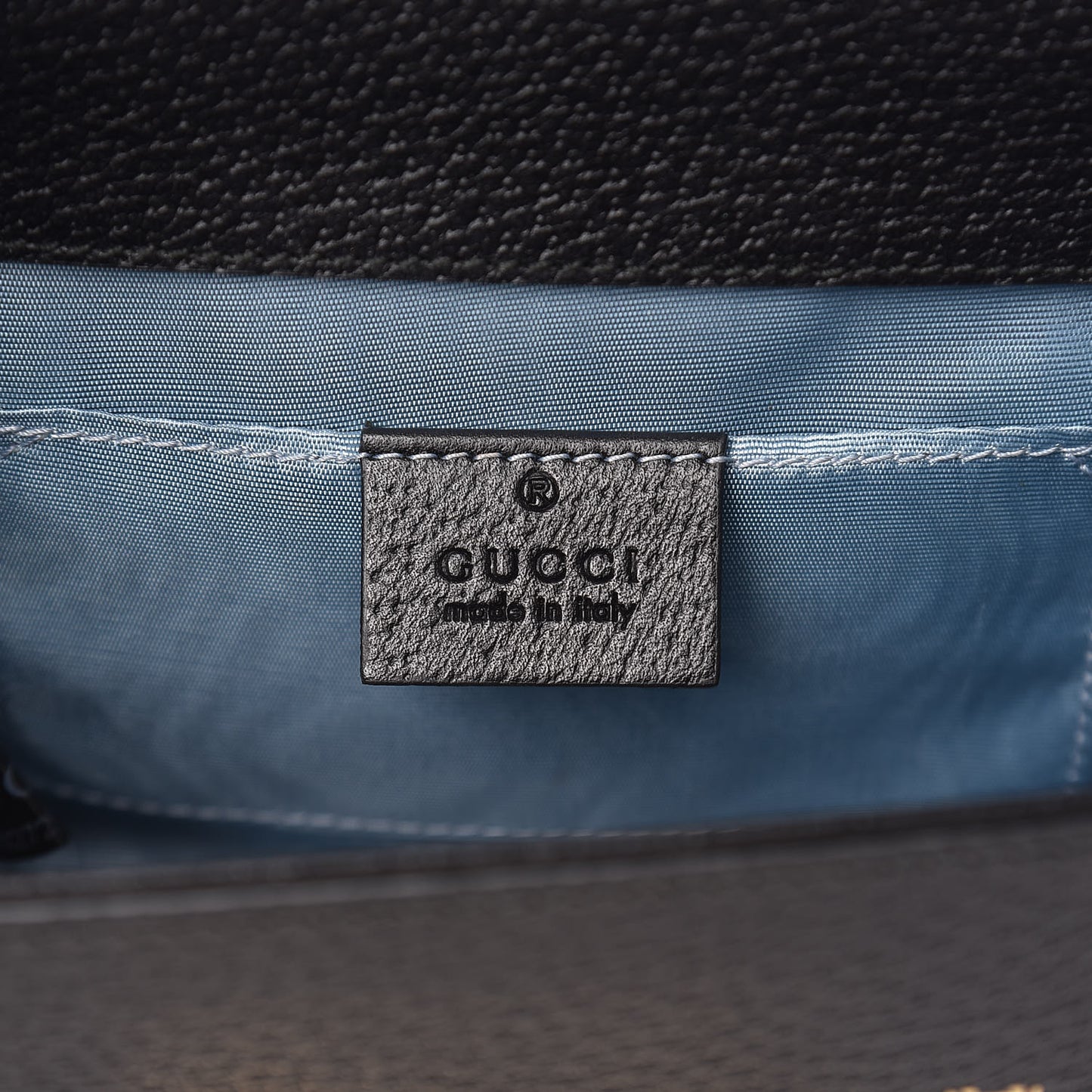Grained Calfskin Bee Star Small Padlock Shoulder Bag Black