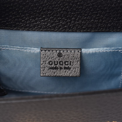 Gucci Grained Calfskin Bee Star Small Padlock Shoulder Bag Black 6 of 11