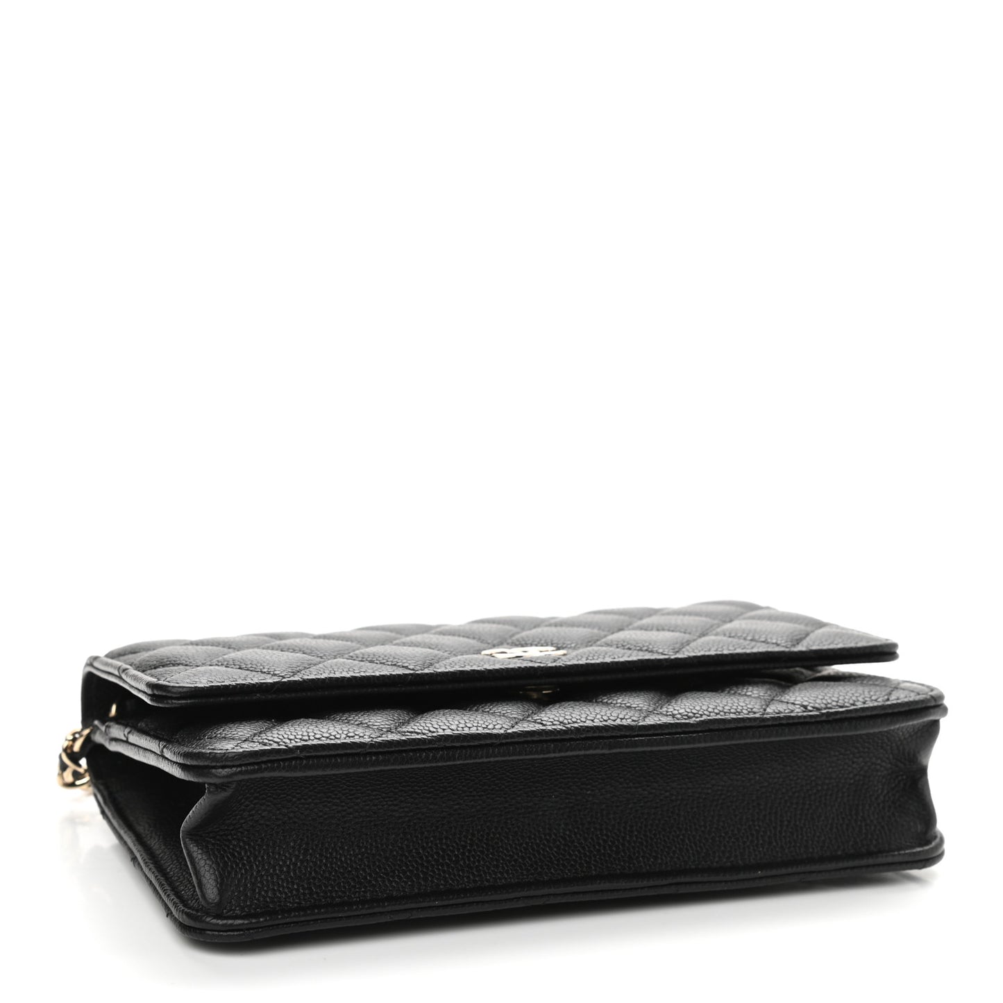 Caviar Quilted Tiny CC Wallet On Chain WOC Black