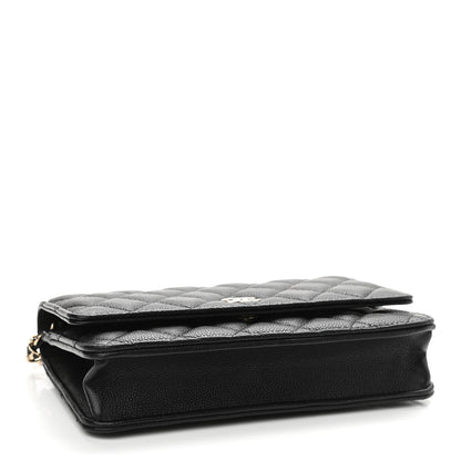 Chanel Caviar Quilted Tiny CC Wallet On Chain WOC Black 4 of 13