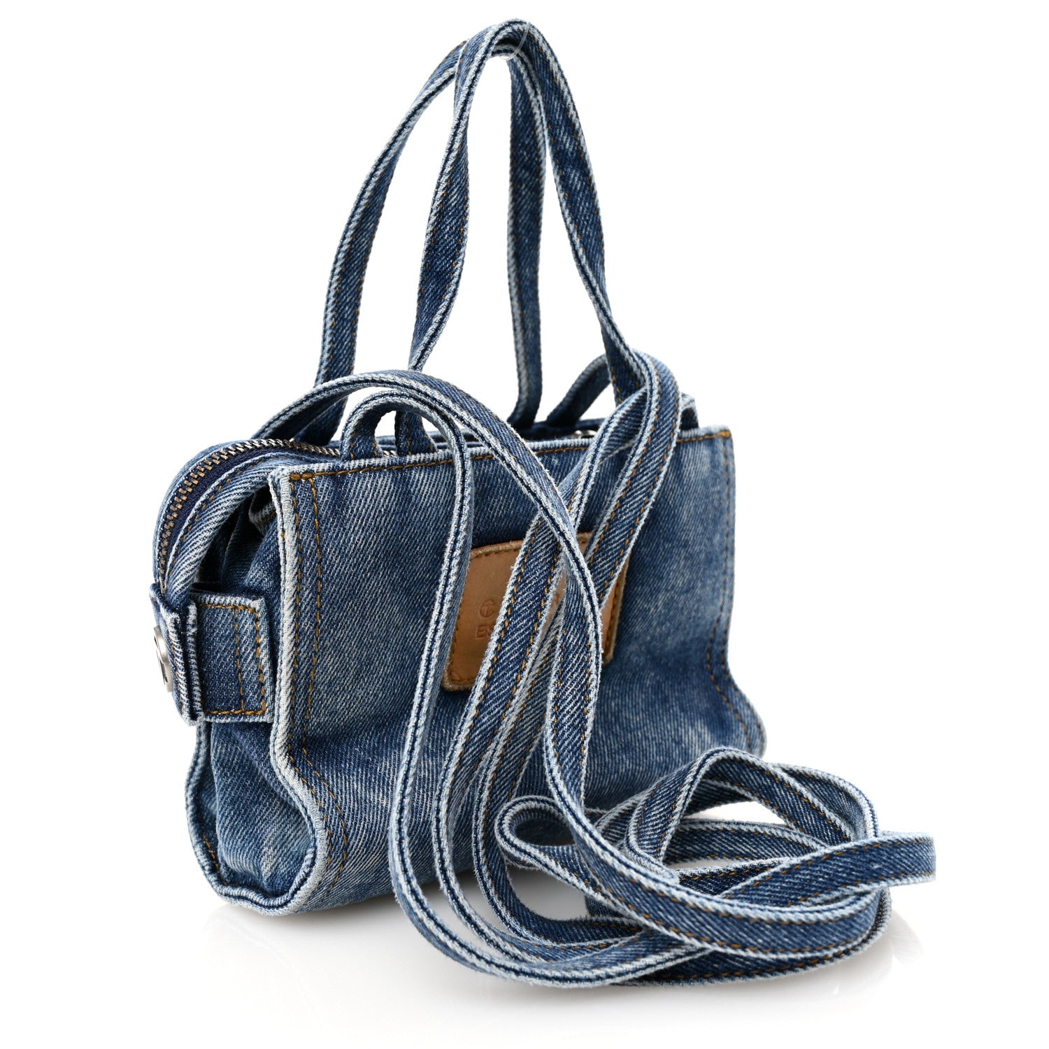 Telfar Denim Small Shopping Bag Blue 3 of 10